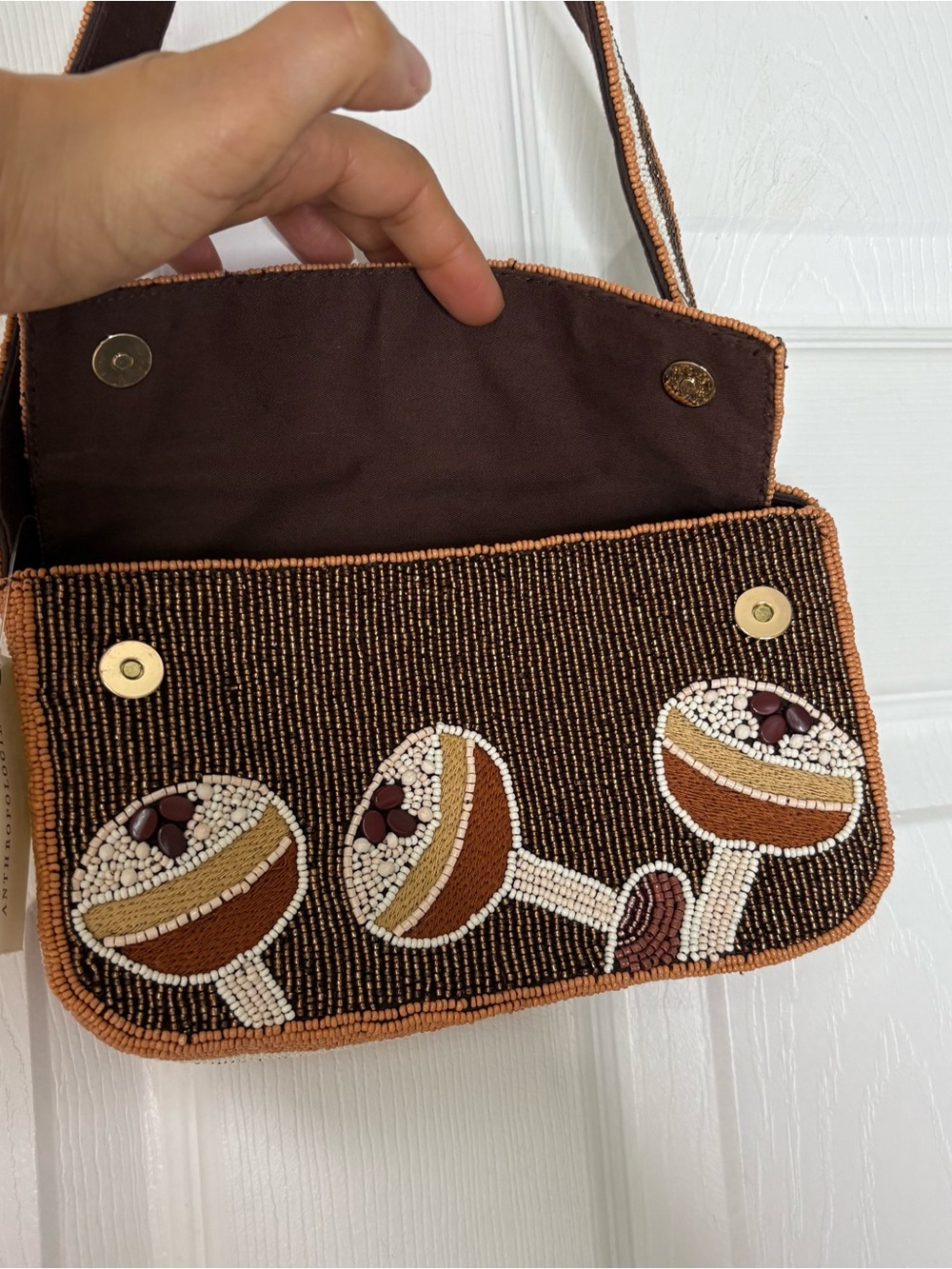 Maeve Fiona Beaded Bag Espresso Martini Edition, NWT ☕️ 🍸 - Picture 8 of 15